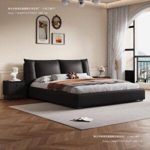 Double Wedding Leather Bed Frame + Spring Latex Mattress