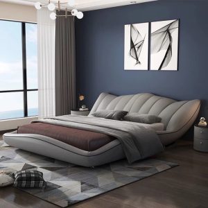 Double Wedding Leather Bed Frame + Spring Latex Mattress