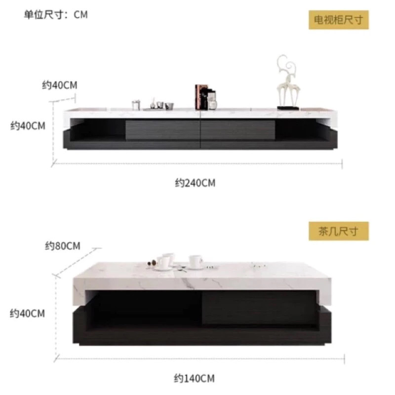 Marble Small Table & Marble Television Cabinet - Image 10