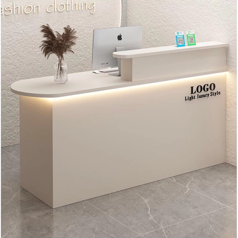 Modern Reception Desk with Atmosphere Light