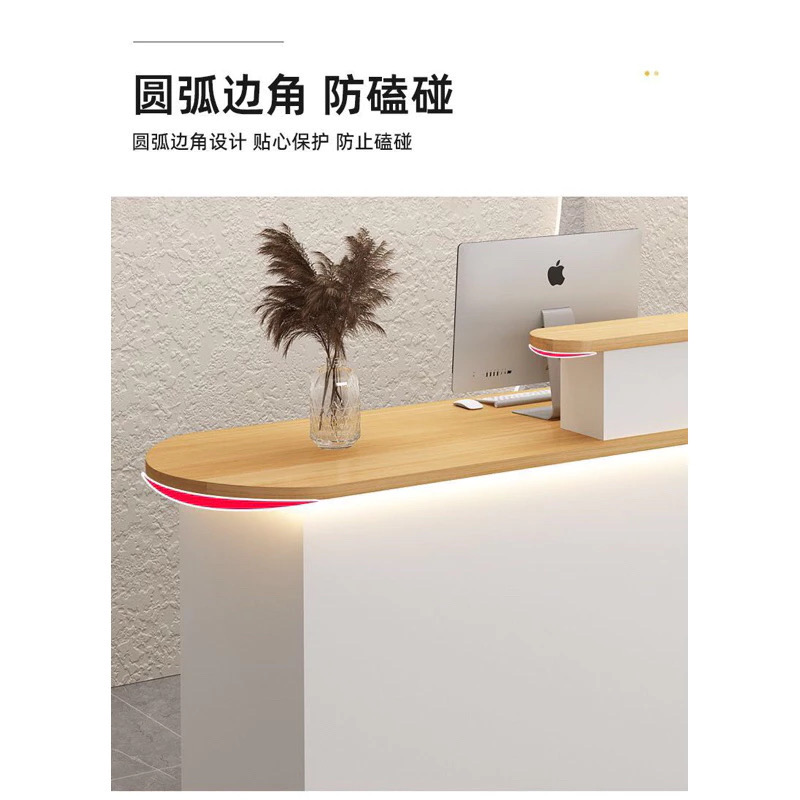 Modern Reception Desk with Atmosphere Light - Image 6