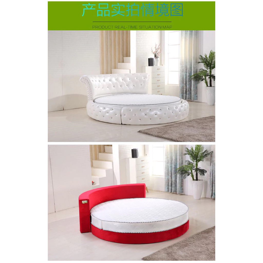 Round Shape Tencel Stainless Steel Spring Latex Mattress - Image 7