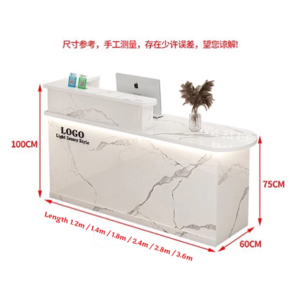 Modern Reception Desk with Atmosphere Light - Image 9