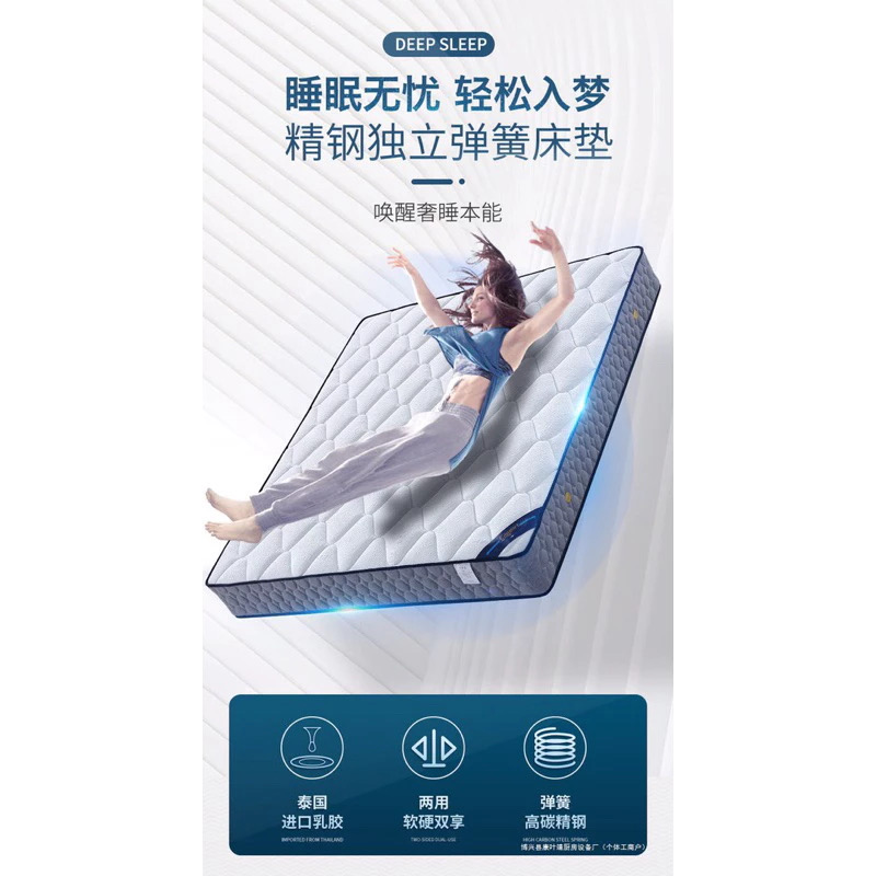 Tencel Stainless Steel Spring Latex Mattress - Image 2